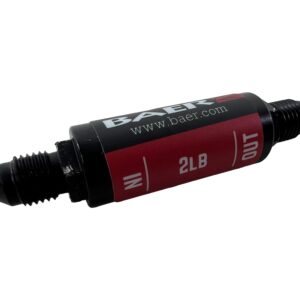 Residual Pressure Valve 2lb 3AN Male In/Out BAE6805147
