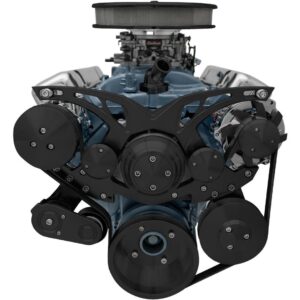 Pontiac V8 Style Track Serpentine Kit Black MPP13135-08