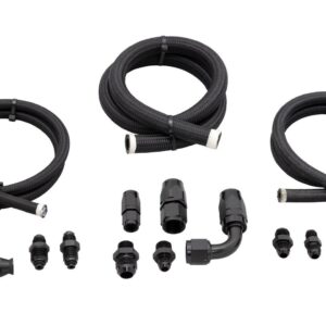 Braided P/S Line Kit Remote Reservoir Black MPPPS-LK-REM-08