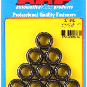 12mm X 1.25 12pt Nuts 10pk ARP301-8400