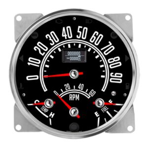 5-1/2in CJ Jeep Speedo GPS Cluster 90mph 6K Tac SPHCJ55-QG1