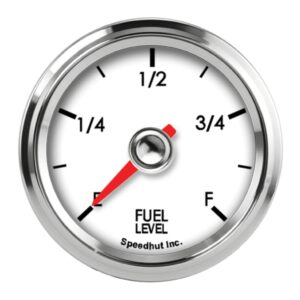 2-1/16in Fuel Lvl Gauge Programmable White Face SPHL2-FL1-LEG