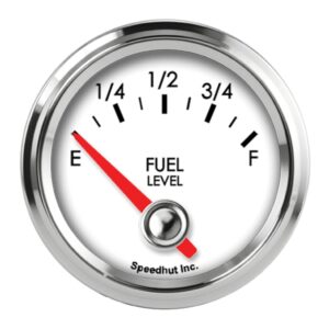 2-1/16in Fuel Lvl Gauge Programmable White Face SPHL2-FL2-LEG