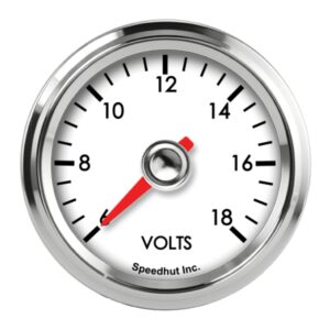 2-1/16in Volt Gauge 6-18 6-18V Black Face SPHL2-V1-LEG