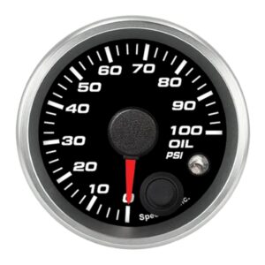 2-1/16in Oil Press Gauge 0-100psi w/warning light SPHR2-OP3-REV