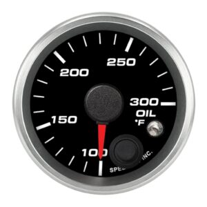 2-1/16in Oil Temp Gauge 100-300F w/warning light SPHR2-OT1-REV