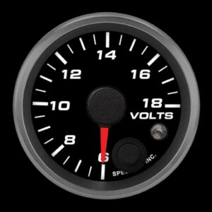 2-1/16in Volt Gauge 6-18V w/warning light SPHR2-V1-REV