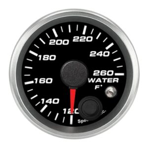 2-1/16in Water Tem Gauge 120-260F w/warning light SPHR2-WT1-REV