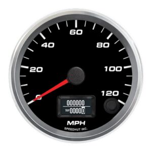 3-3/8in GPS Speedometer 120mph Black Face SPHR3-S1-REV
