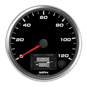 4in GPS Speedo 120mph Black Face SPHR4-S1-REV