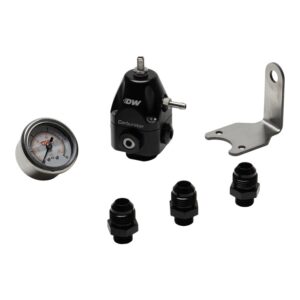DWRC Fuel Regulator w/Gauge 8AN Fittings DWK6-0550-FRB-88