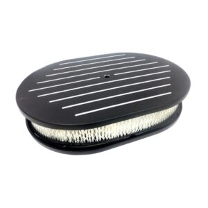 Air Cleaner Kit 12X2 Oval Ball Milled Black RPCR6020BK